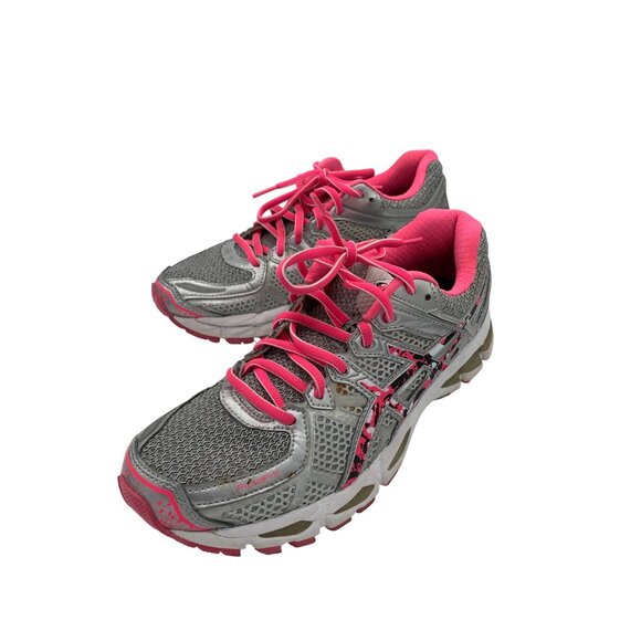 Asics Gel Nimbus  8.5 Womens Running Shoes Mesh Athletic Sneakers Pink Gray - Picture 1 of 8